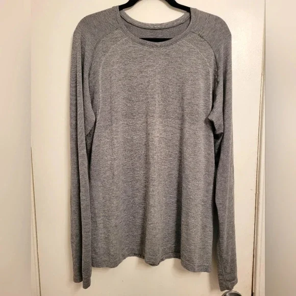 LULULEMON Men's XL Metal Vent Tech long sleeve shirt Slate gray athleisure - Picture 2 of 11